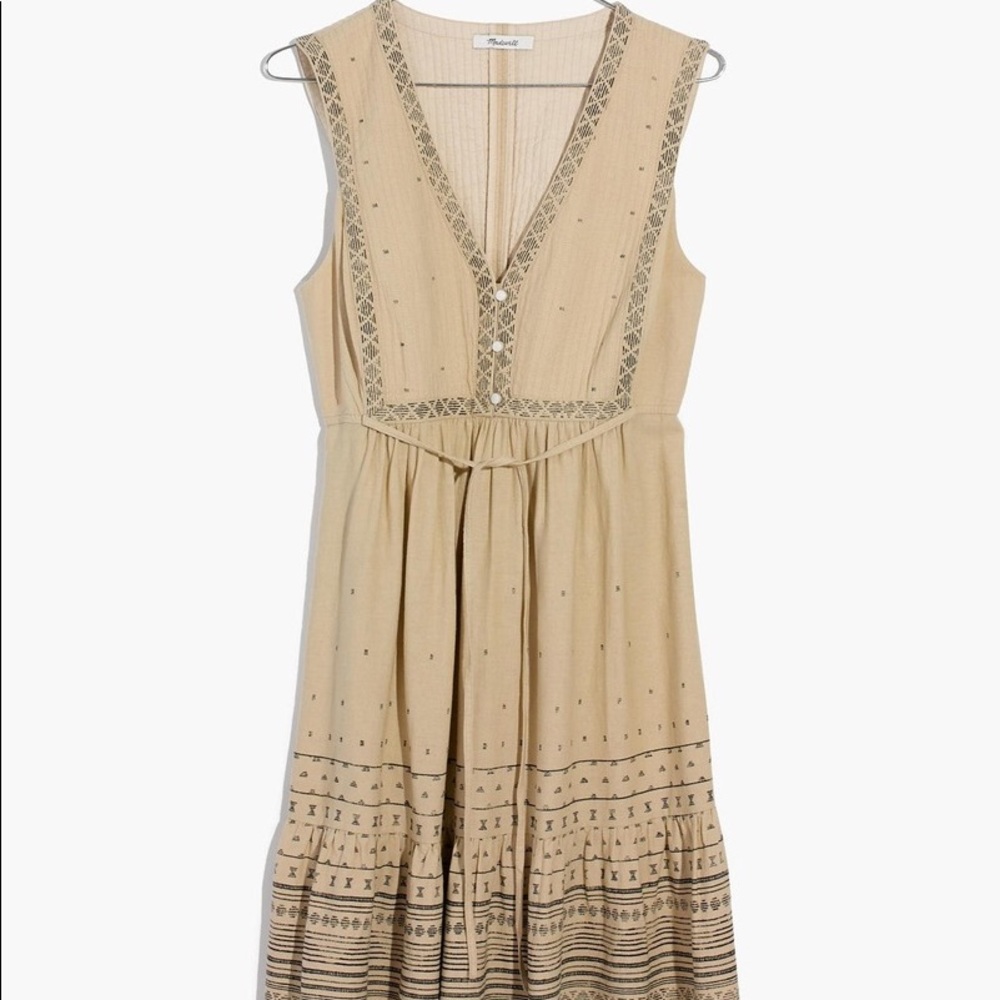 Madewell Quilted Side-Tie Dress in Moroccan Desert